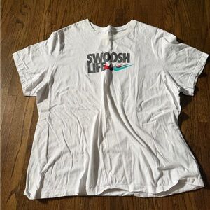 Nike White Swoosh Life Short Sleeve Tee